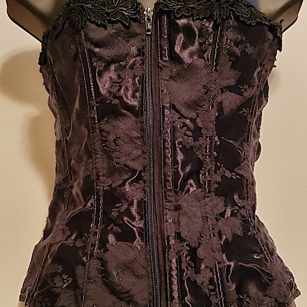 Empire Intimates Corset Waist Cincher 36 Black